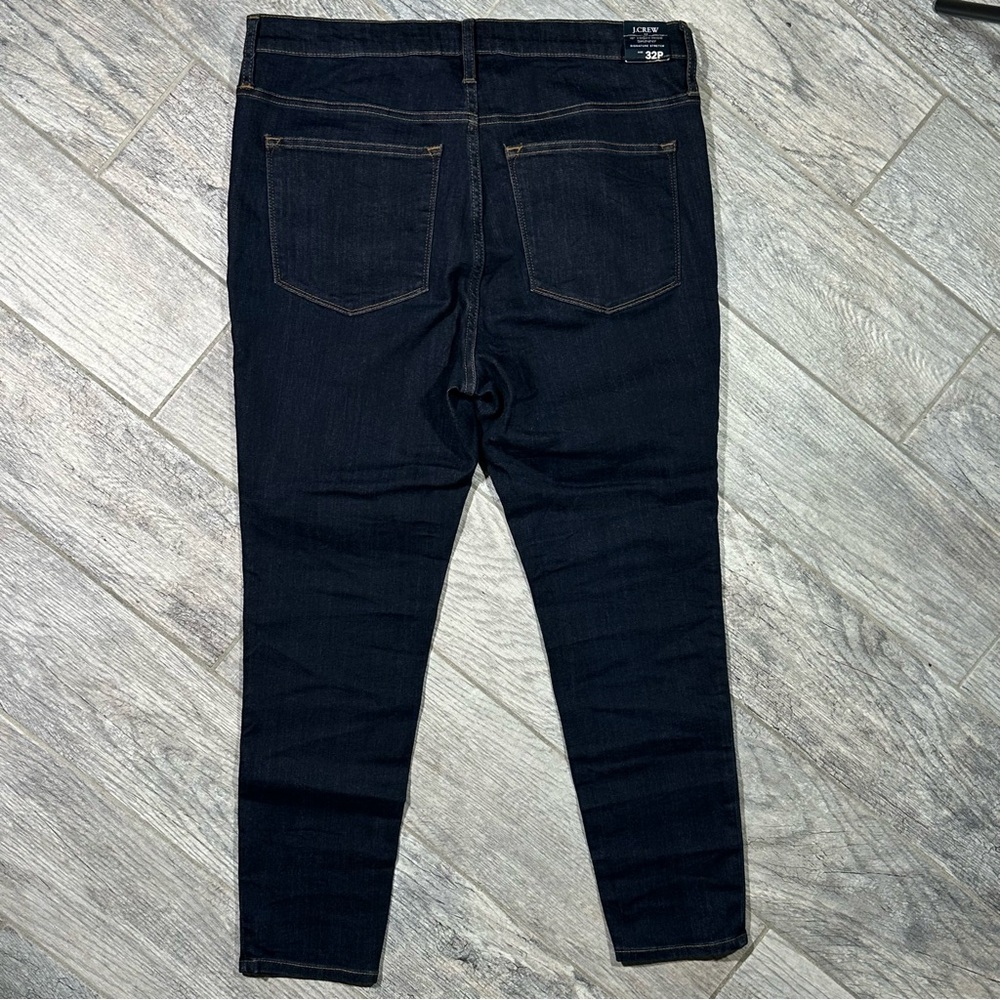 NWT J. CREW 10” High Rise Skinny Dark Wash Signature Stretch 32 Petite - Picture 7 of 12
